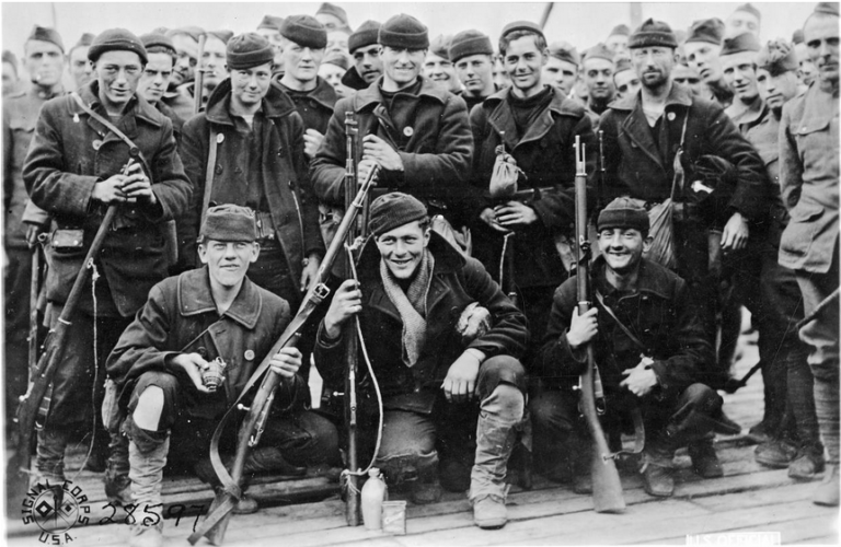 The first American military men to arrive and the first to engage the Bolsheviks in northern Russia in late summer, 1918.Photo: Courtesy of the Bentley Historical Library/Wall Street Journal